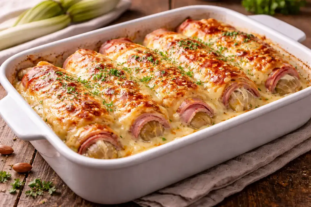 Endives au jambon gratinées